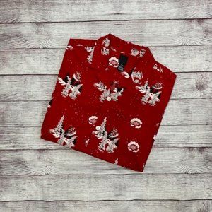 H & M Men's Christmas Button Down Top